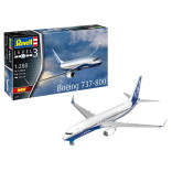 KIT PARA MONTAR REVELL AVIÃO COMERCIAL BOEING 737-800 1/288 25 PEÇAS REV 03809